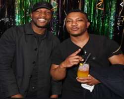 Ashley Walters consuming alcohol